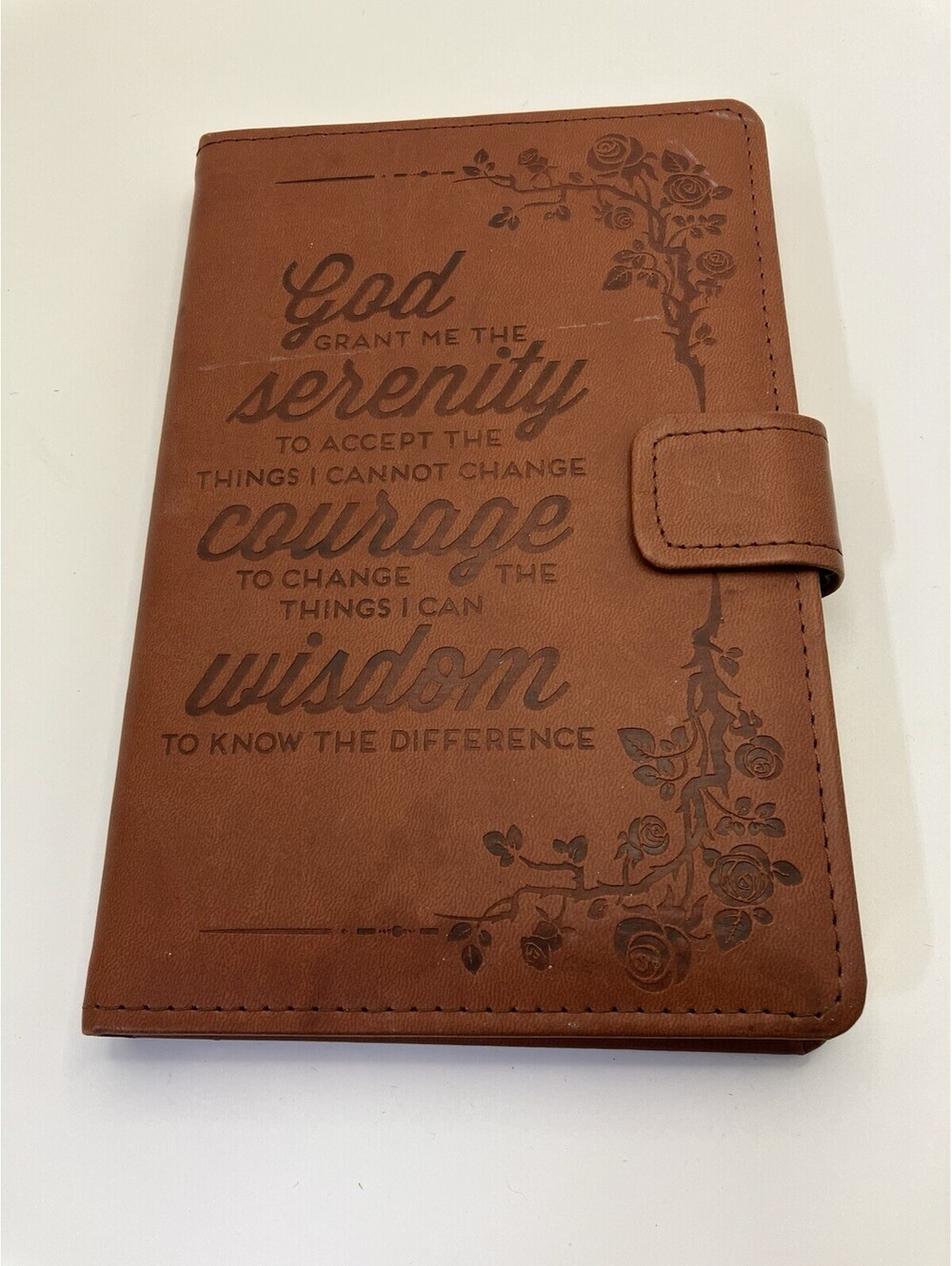 Christian Art Gifts Brown Faux Leather Journal New With Minor Damage